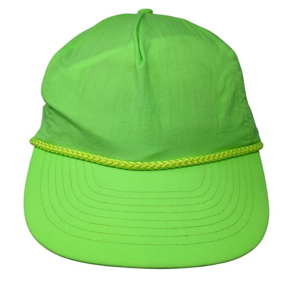 Mohr's Strapback 5 Panel Cap Green One Size Adjustable Rope Blank Outdoor - Picture 1 of 10